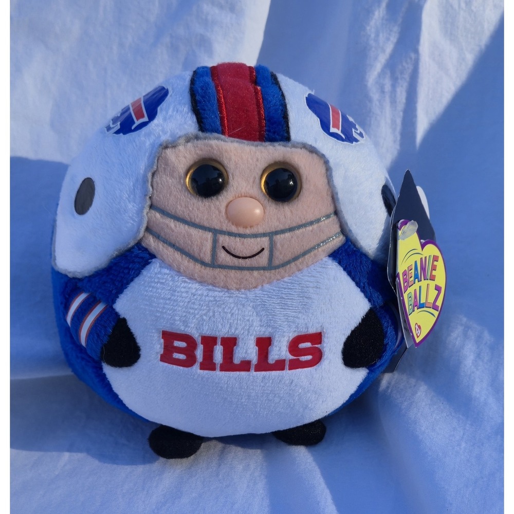 Ty Beanie Ballz Buffalo Bills NFL Football Rare Retired (2013 ) New MWMT 5" 13cm